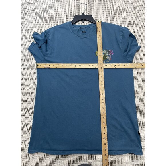 Quiksilver Originals Collection Mens Blue Green Multicolor Graphic Tee Size L - Picture 12 of 12